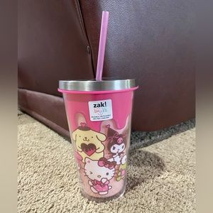 Hello Kitty & Friends Sanrio Valentine’s Day Zak Double Wall Tumbler Straw 17 Oz
